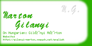 marton gilanyi business card